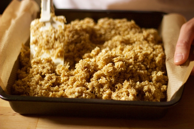 chocolate covered flapjack recipe step 3b