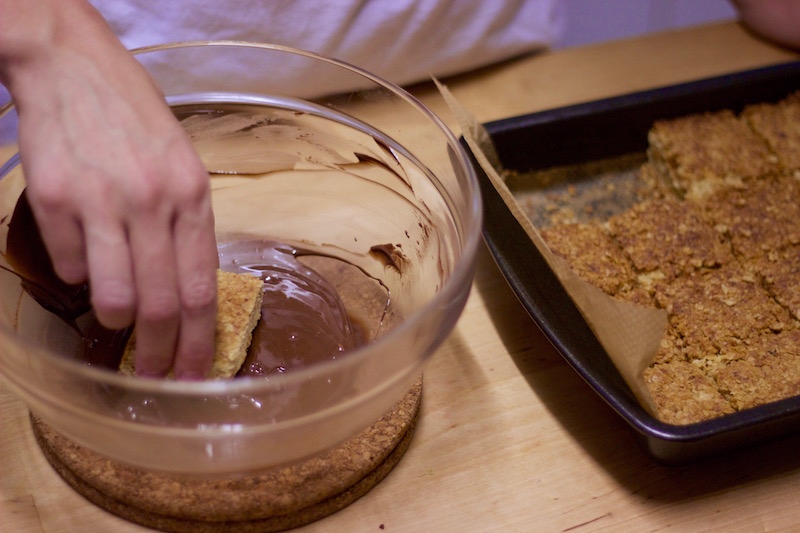 chocolate covered flapjack recipe step 5a